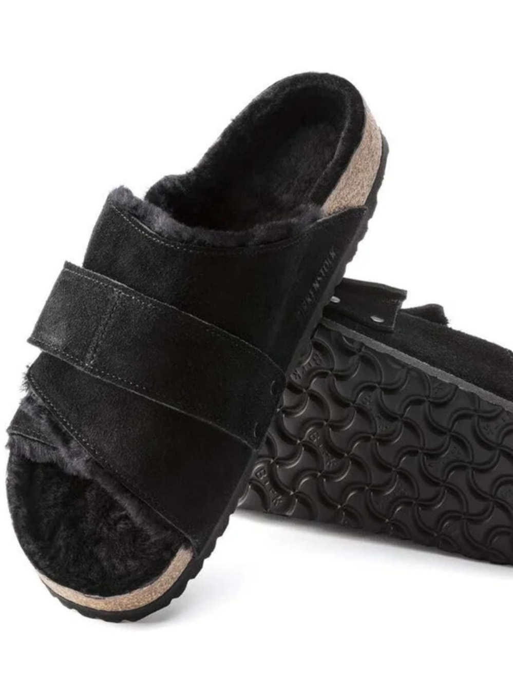 Birkenstock Kyoto Black Shearling Sz 38 - Picture 3 of 10